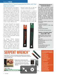 Trowel Magazine April:May issue- Serpent Wrench Feature Focus