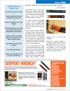Trowel magazine Dec:Jan Serpent wrench ad