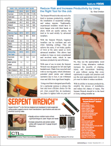 Trowel magazine Oct:Nov Serpent wrench ad
